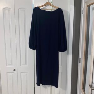 Navy blue Puff sleeve dress
